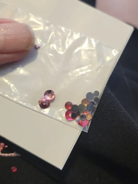 Quacker Factory By Jeanne Bicea Black Tee with Pink Sequin Flamingo Size L - Picture 11 of 15